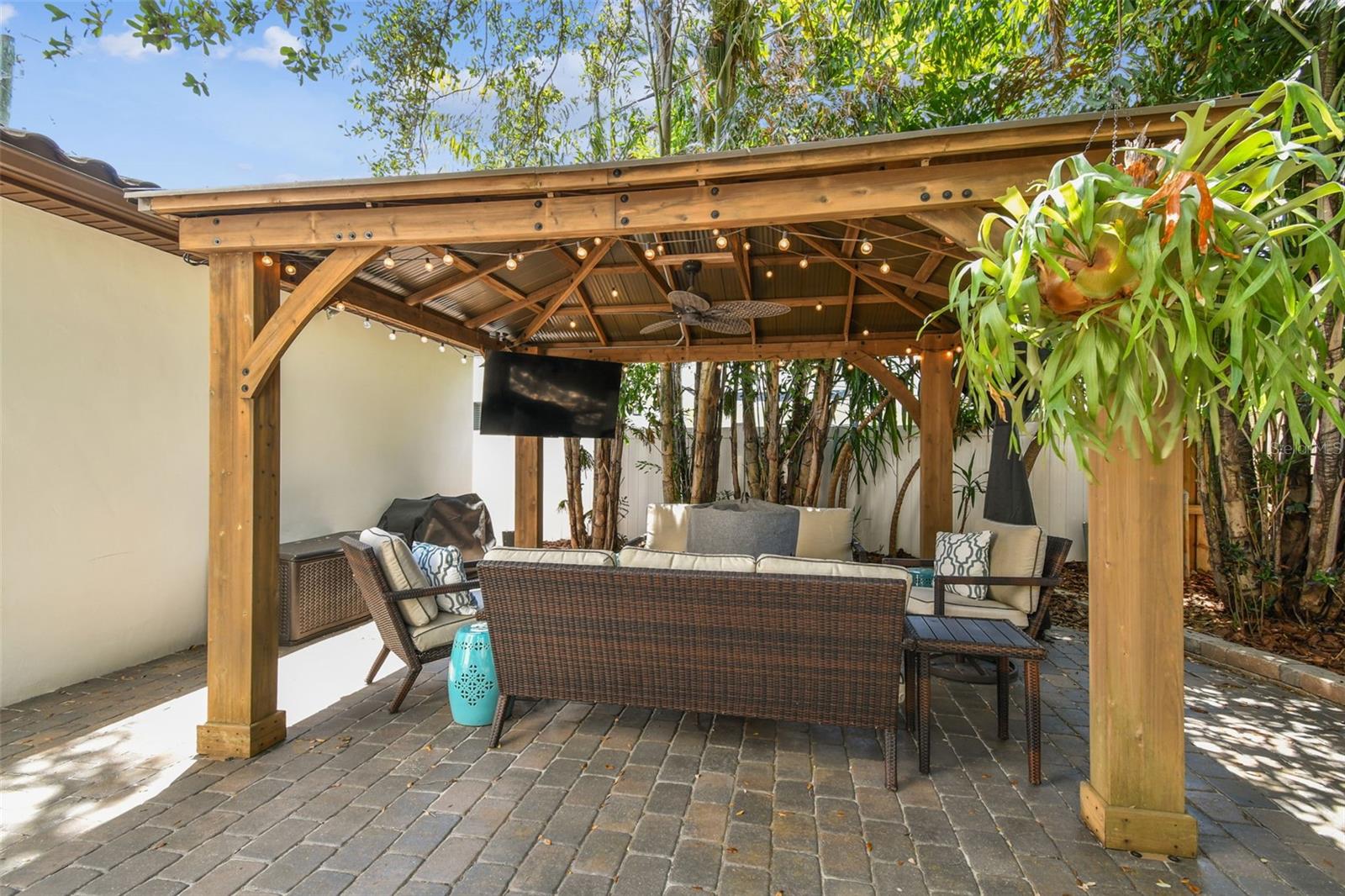 So many options in this low maintenance backyard