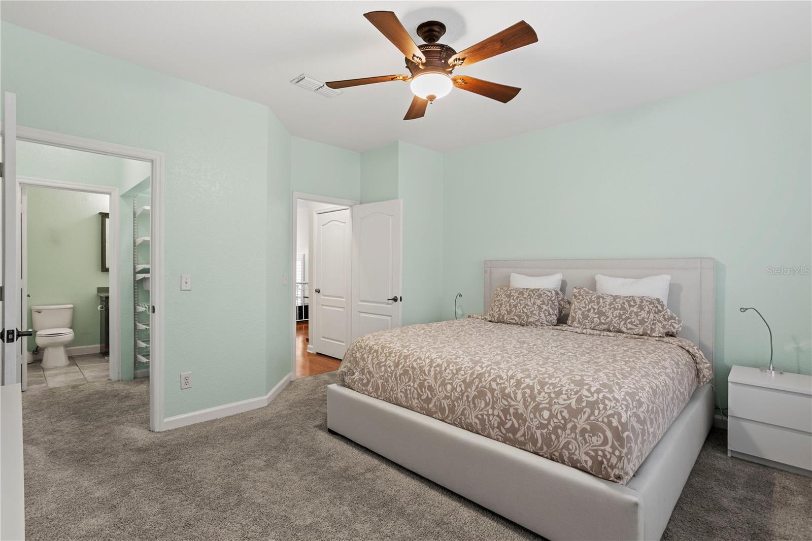 Spacious primary bedroom