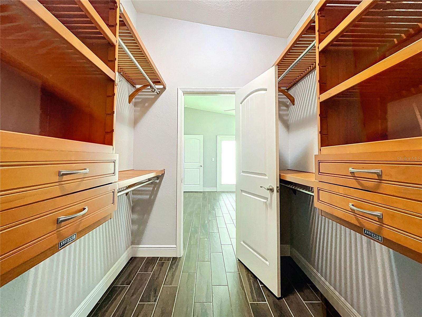 Large walk-in closet.