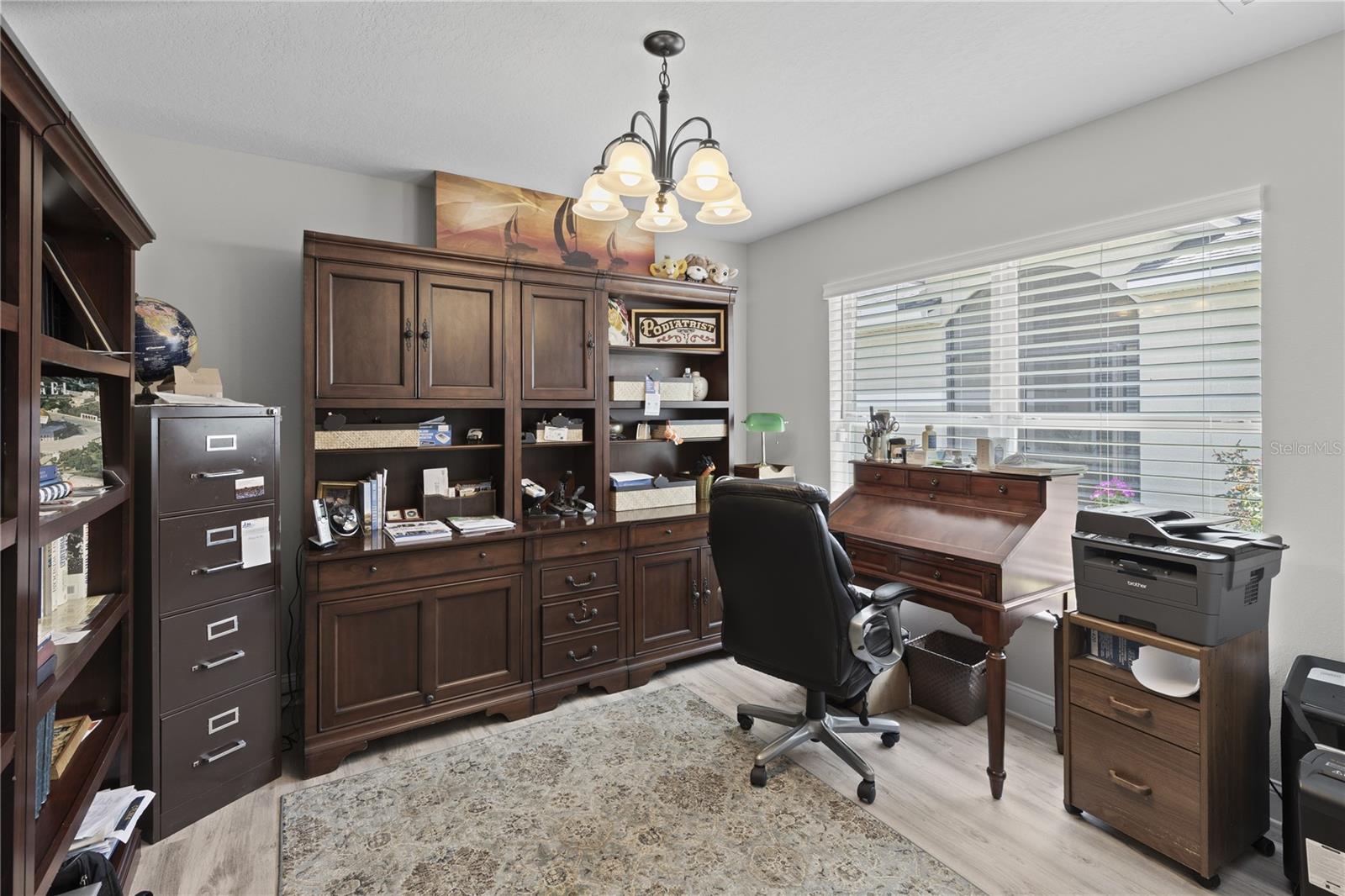 3rd bedroom set up as a home office