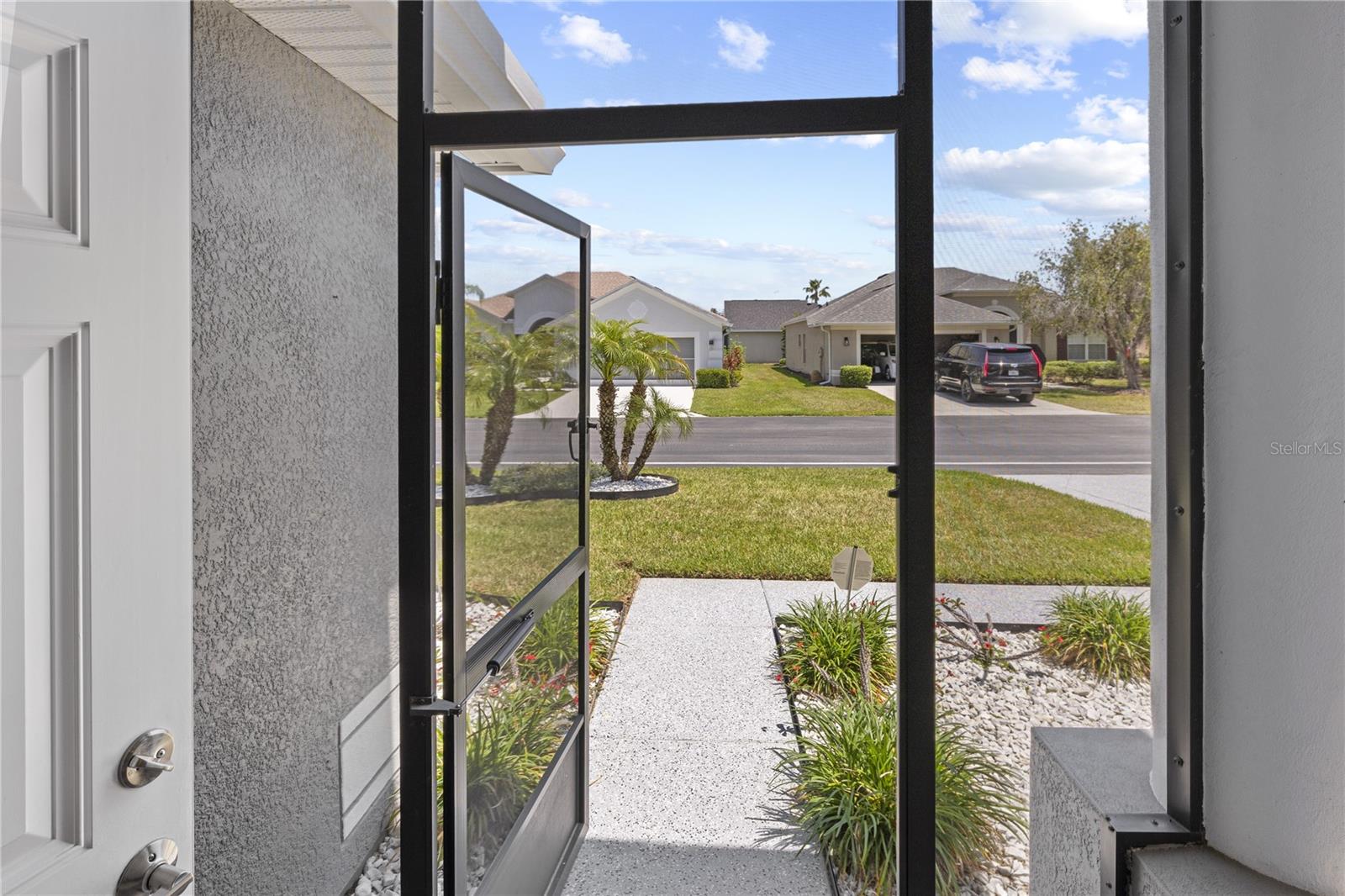 Screened front entry