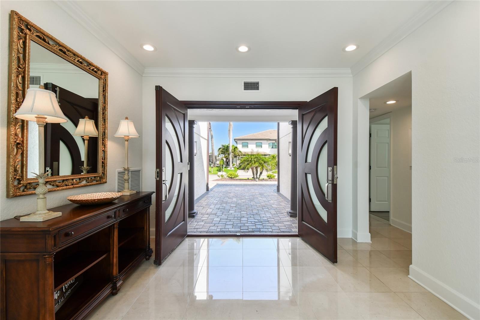 Entrance way looking out on Donato Dr.