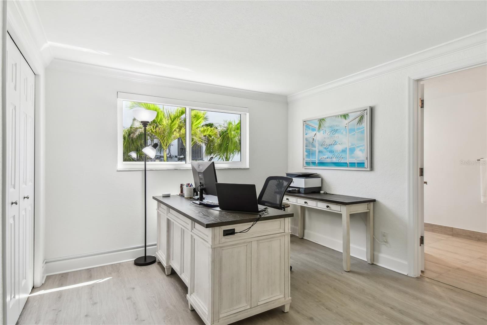 2nd bedroom on 1st floor being used as an office with handicap accessible ensuite