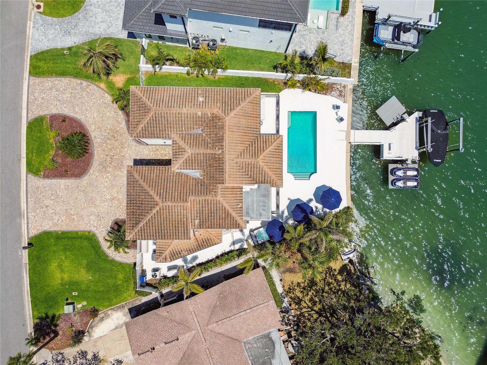Aerial view of property