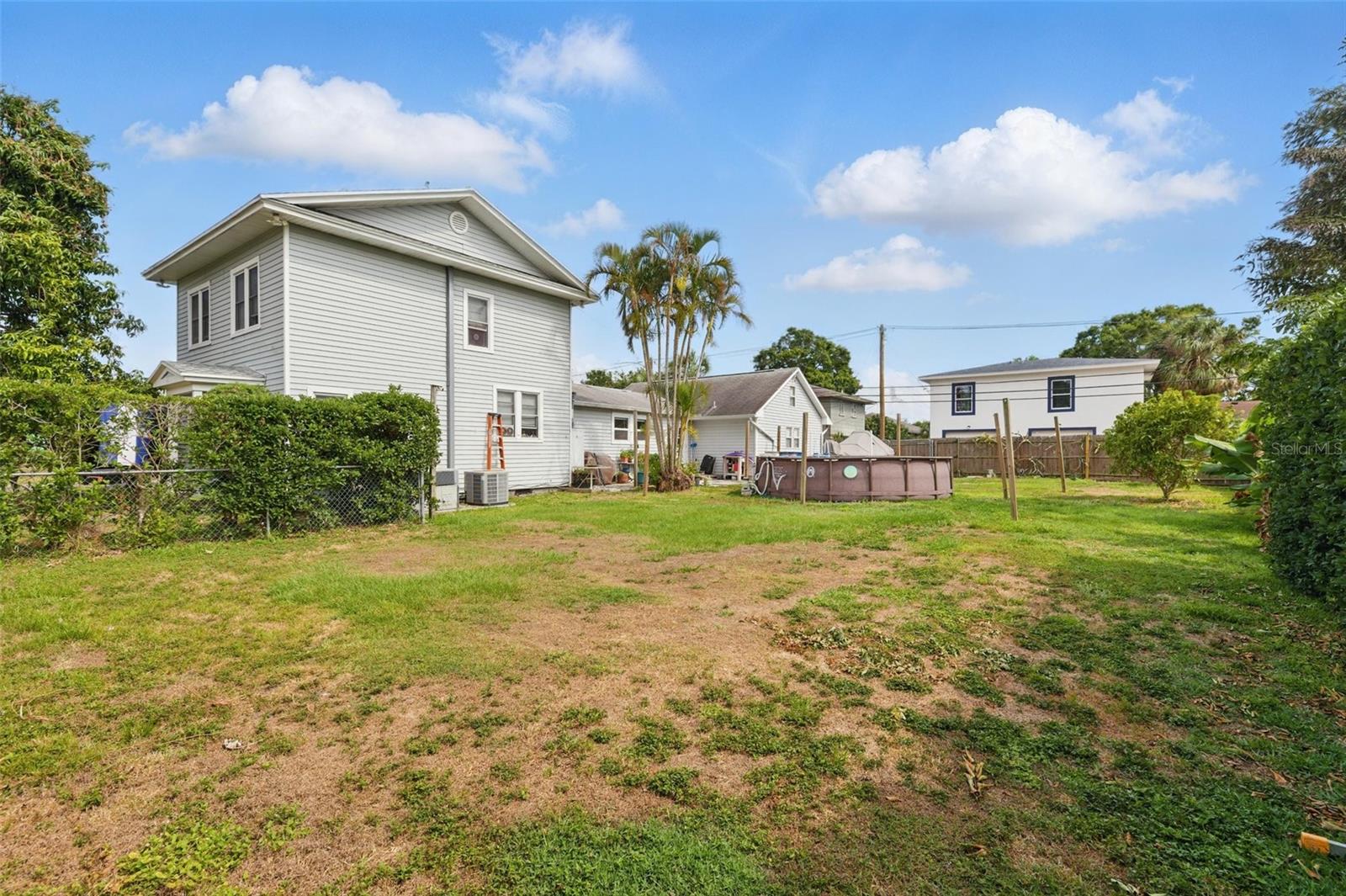 Large backyard