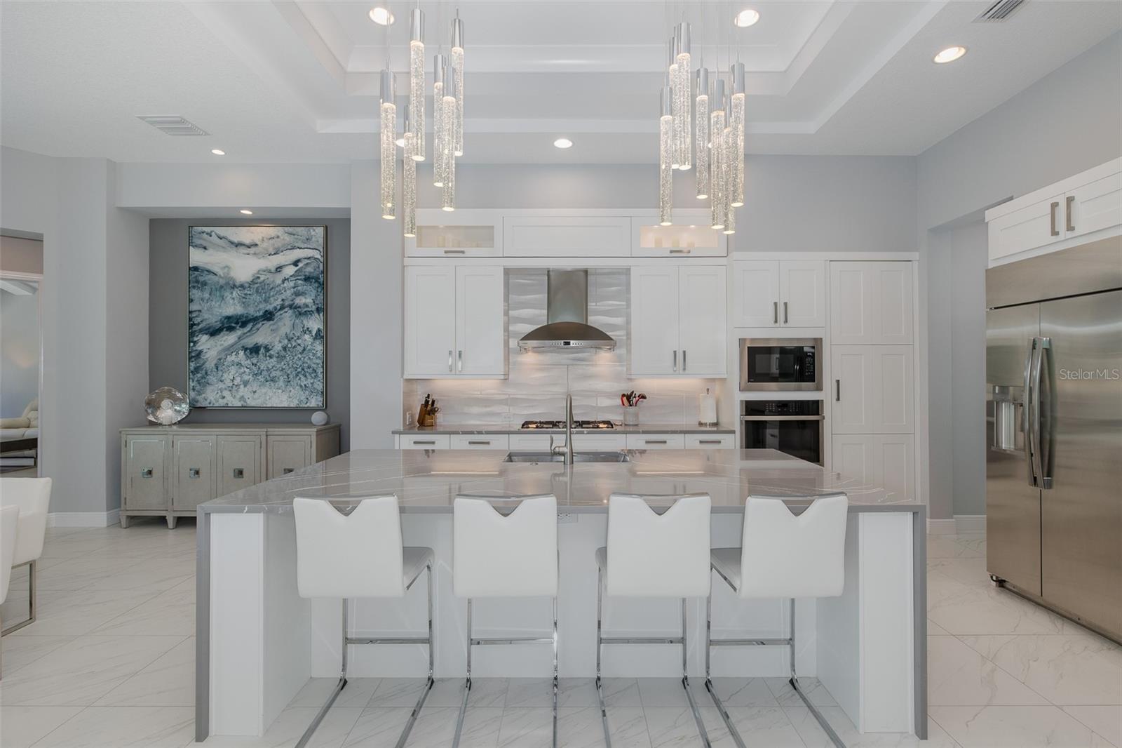 Gourmet Kitchen Gleaming Counters & Custom Hood!