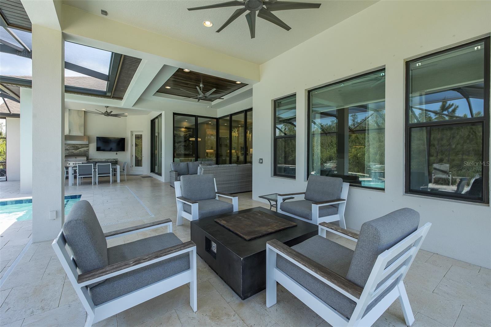 Custom built gas fire-pit area!