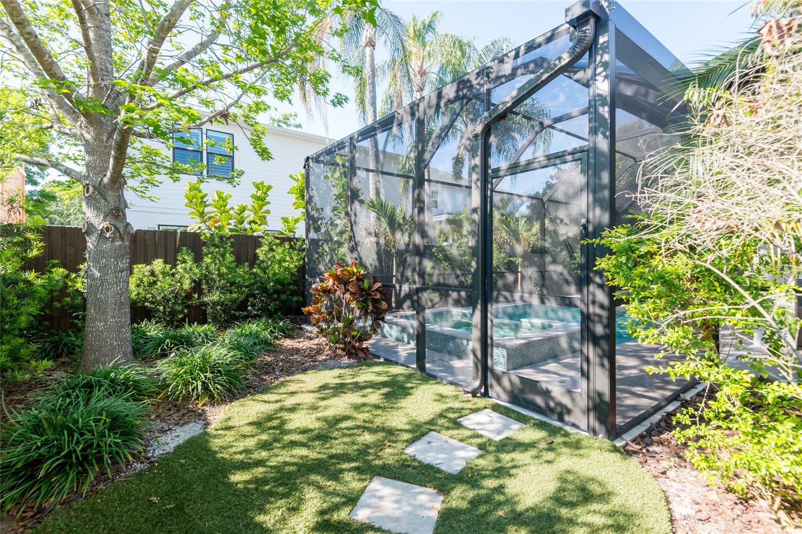 Lush landscaping
