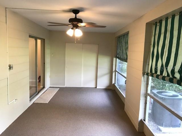 Florida room with 2 storage closets.  One on each end room