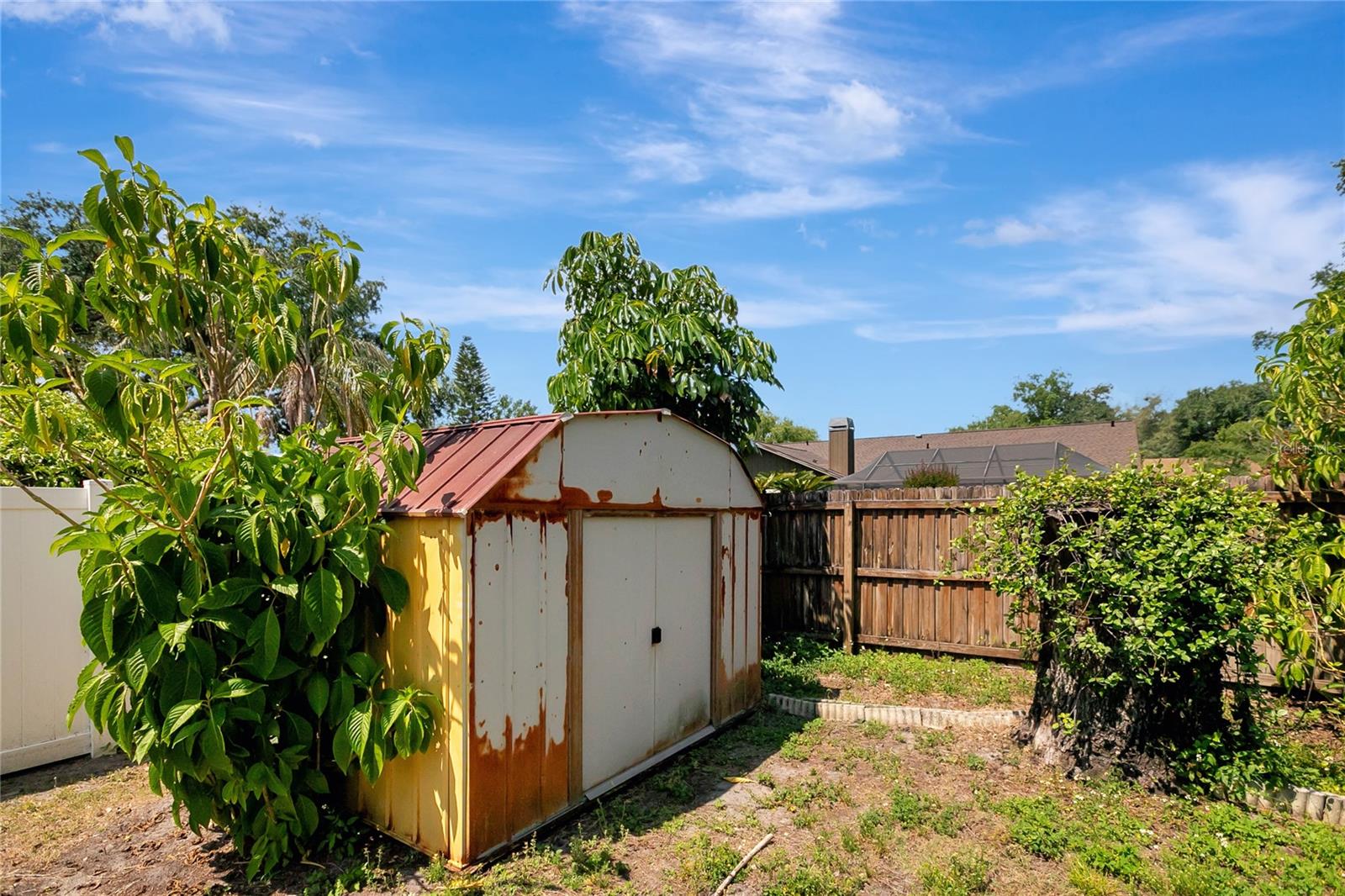 Shed included