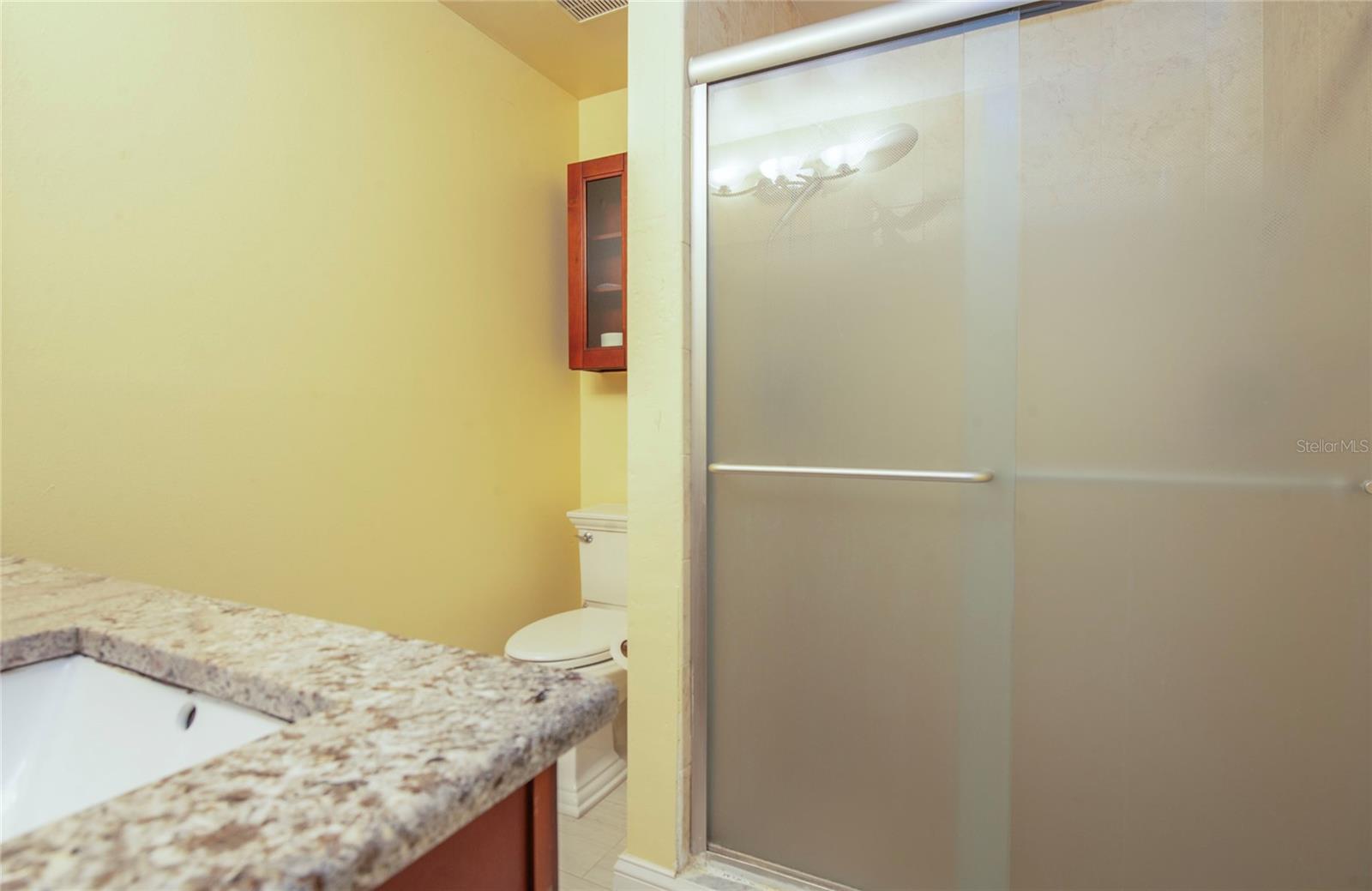 master with tub and shower and semi private toilet