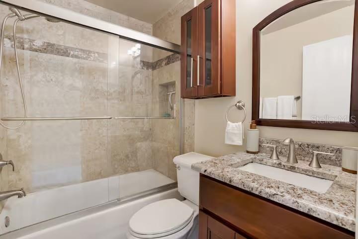 guest bath with tub and shower