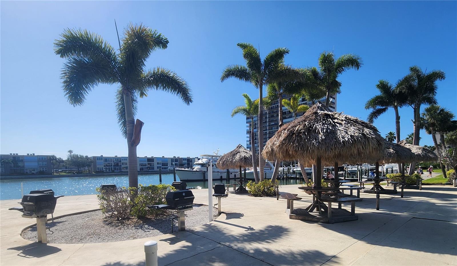 Community BBQ Grills and Tiki Huts