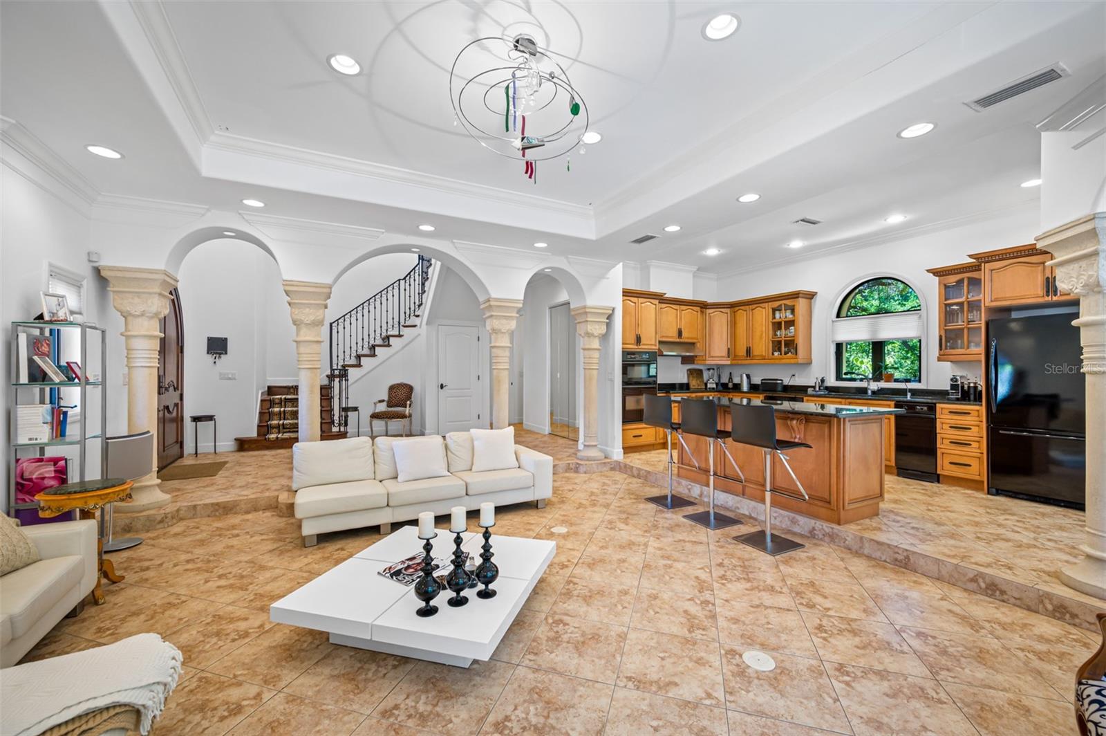 Living room and kitchen