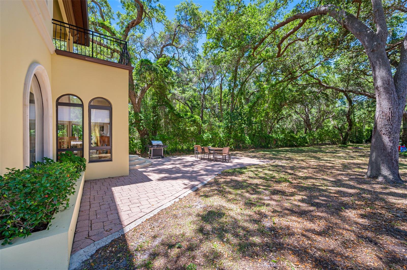 Side area with patio