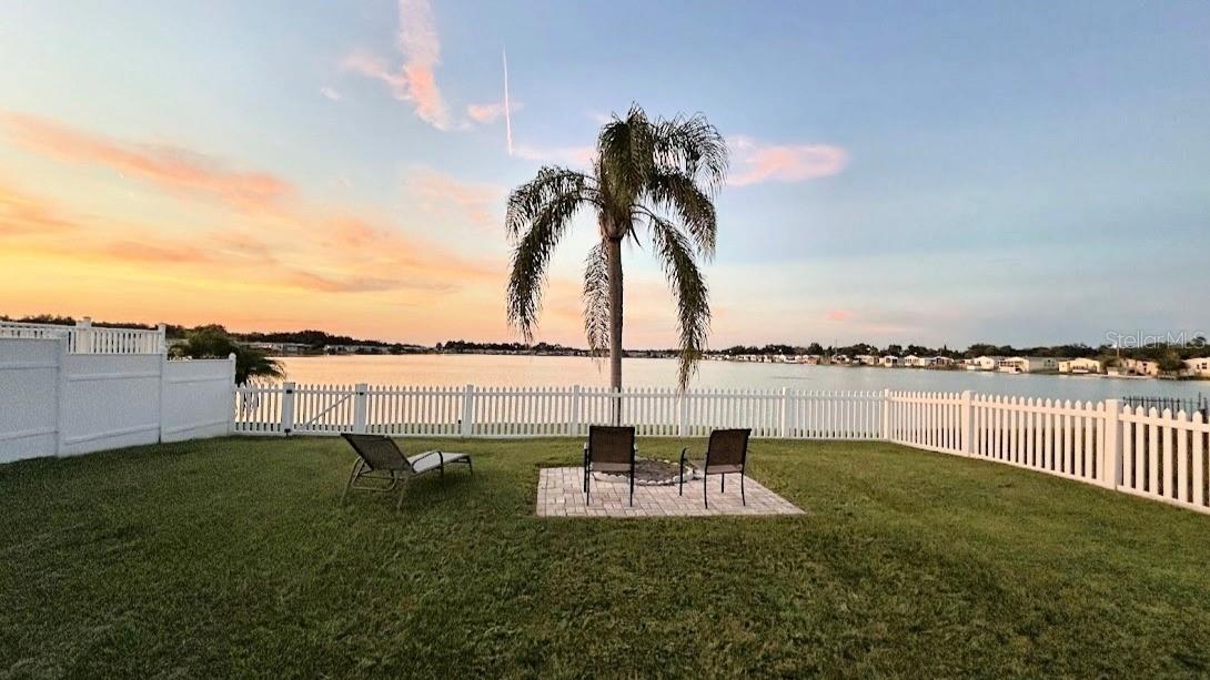 Back yard at sunset