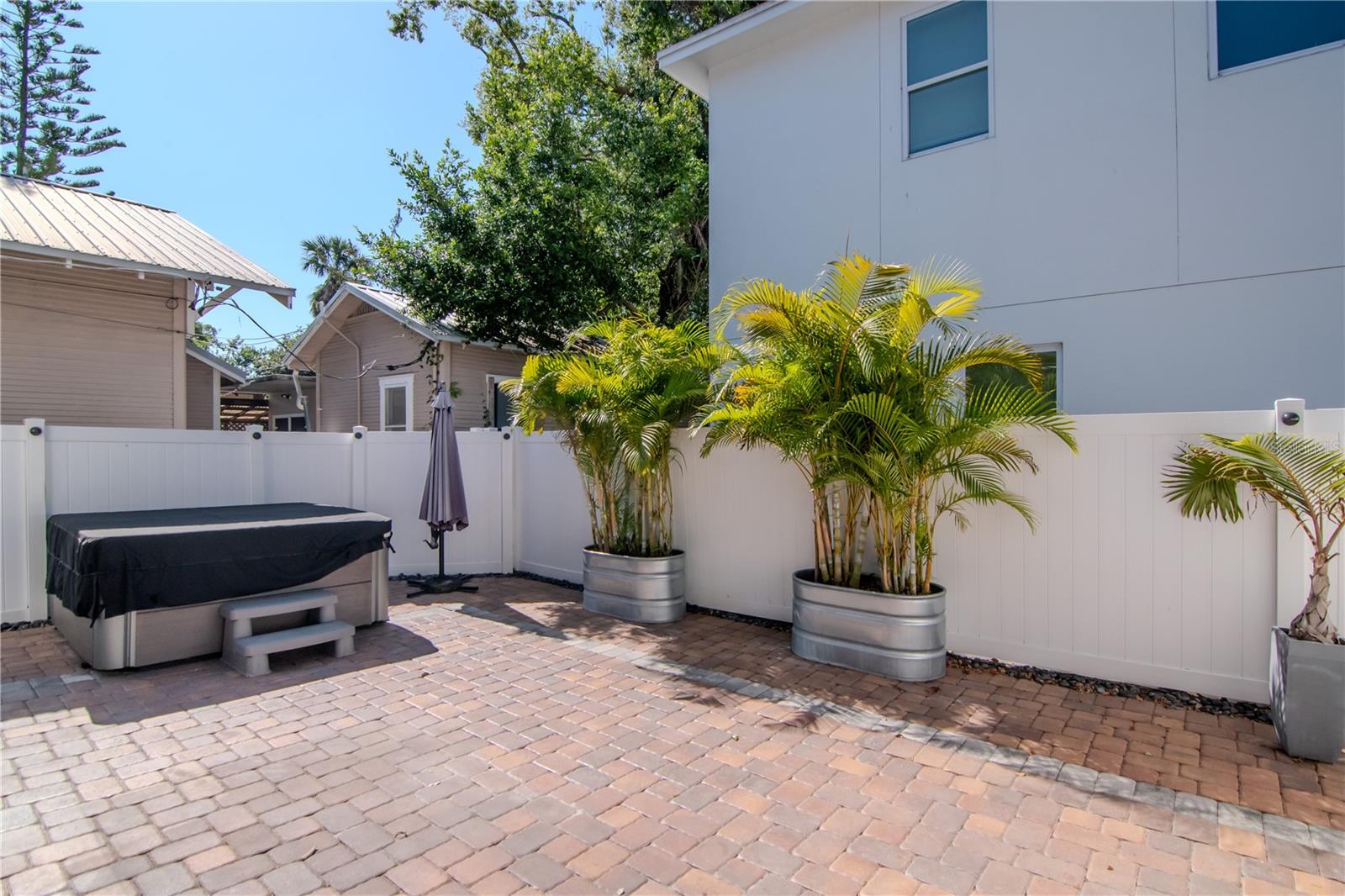 Exterior Back Hot Tub