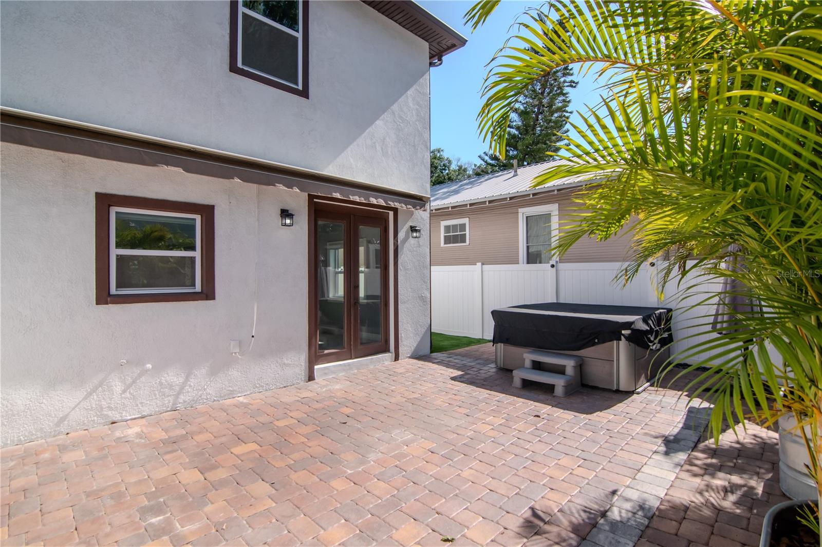 Exterior Backand Hot Tub