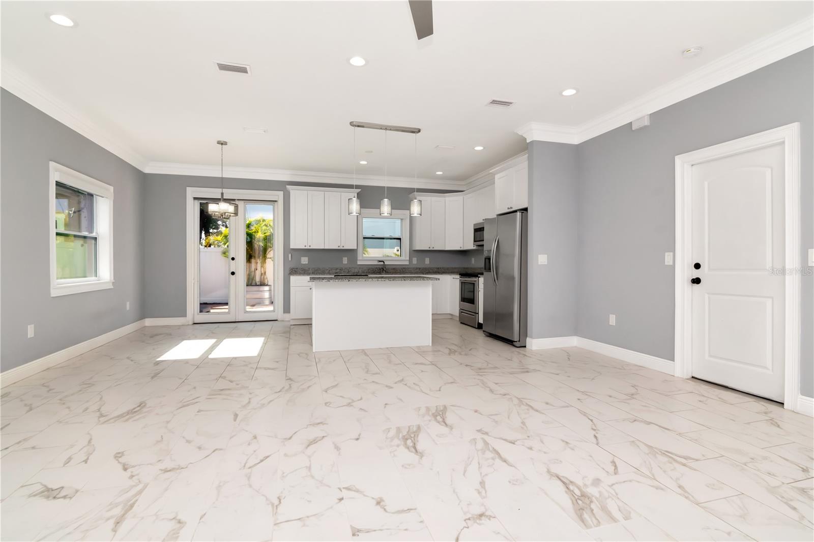 Family Room and Kitchen
