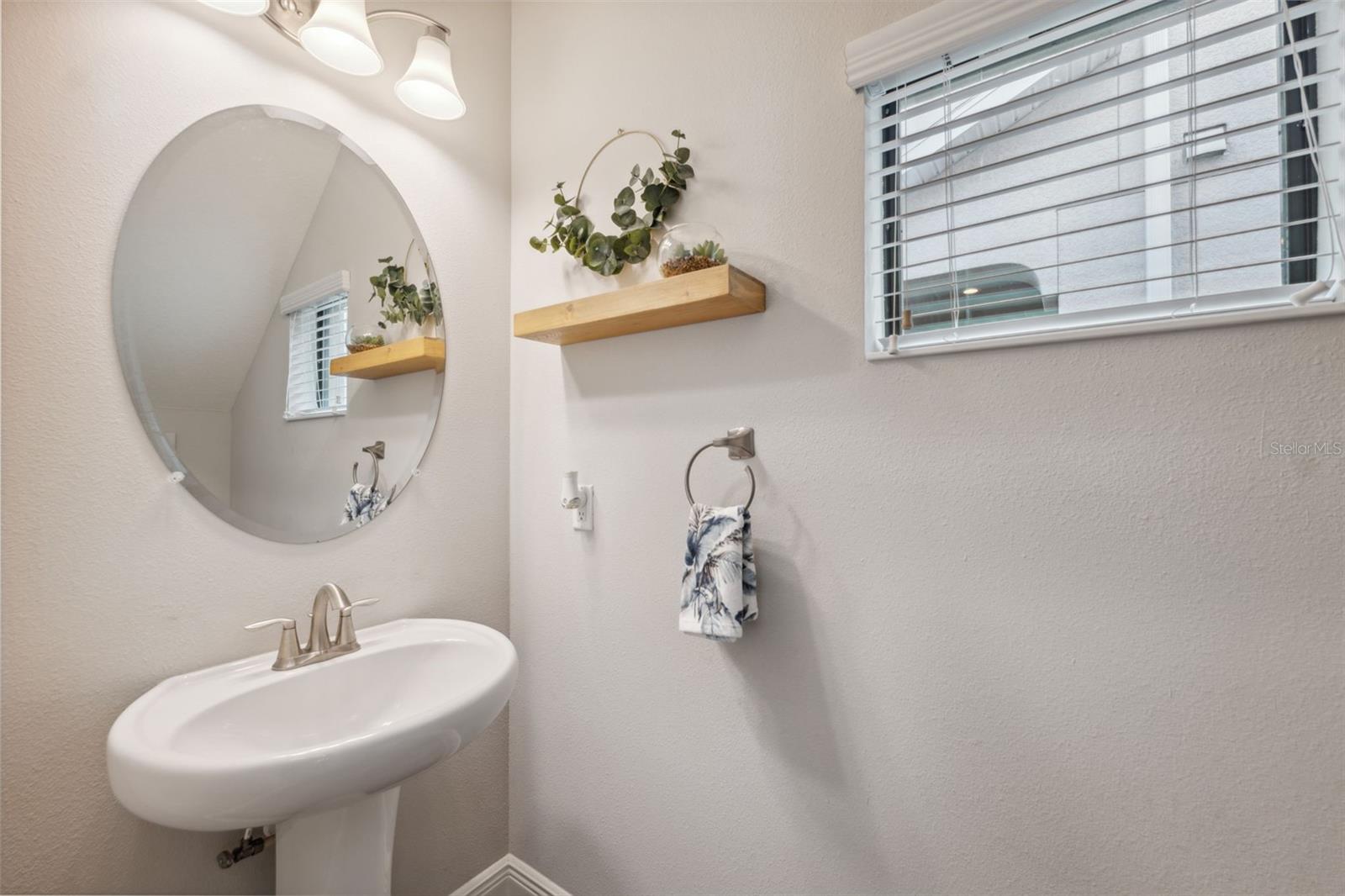 Main level powder room