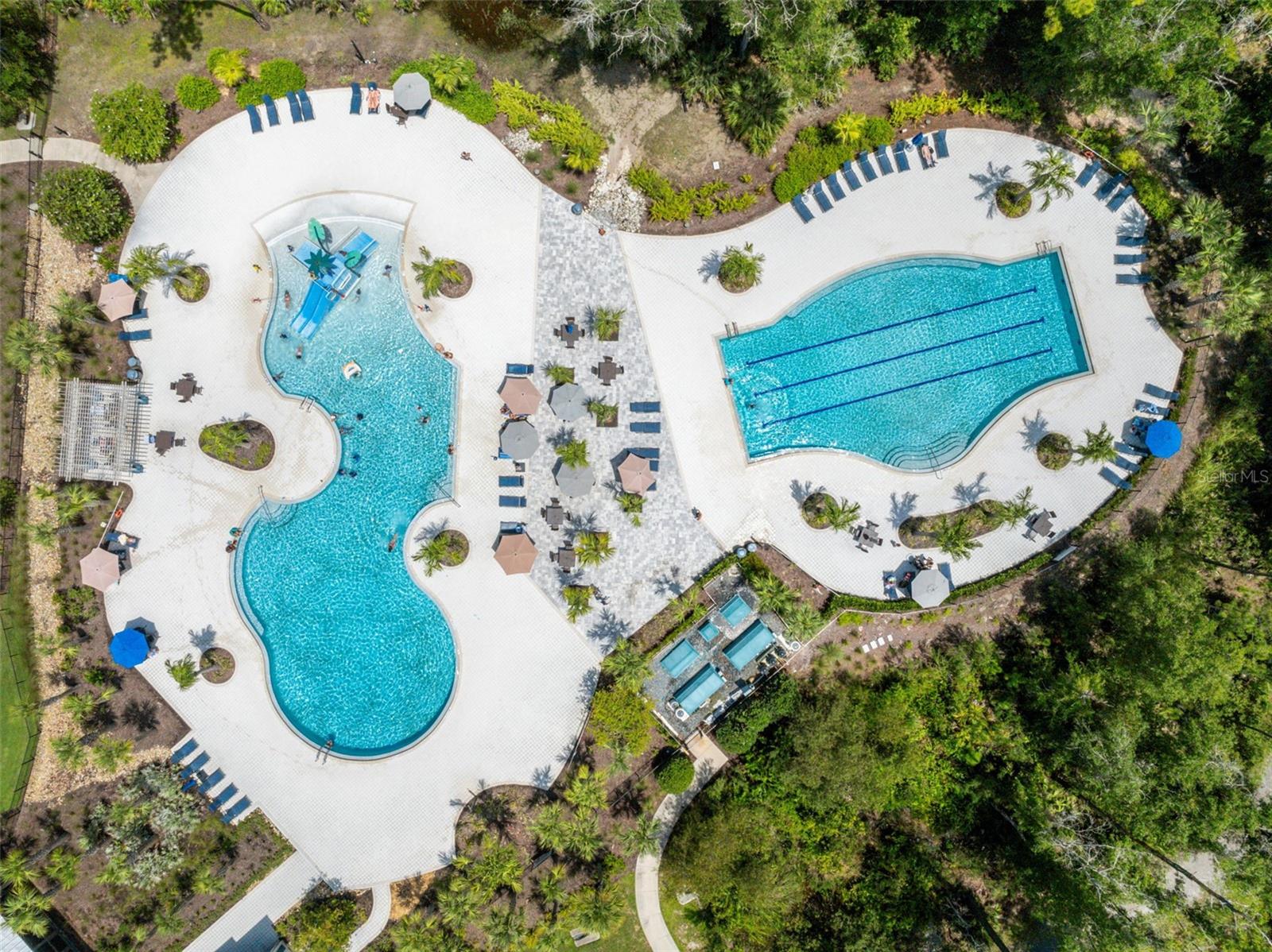 Splash park, and a heated lap pool