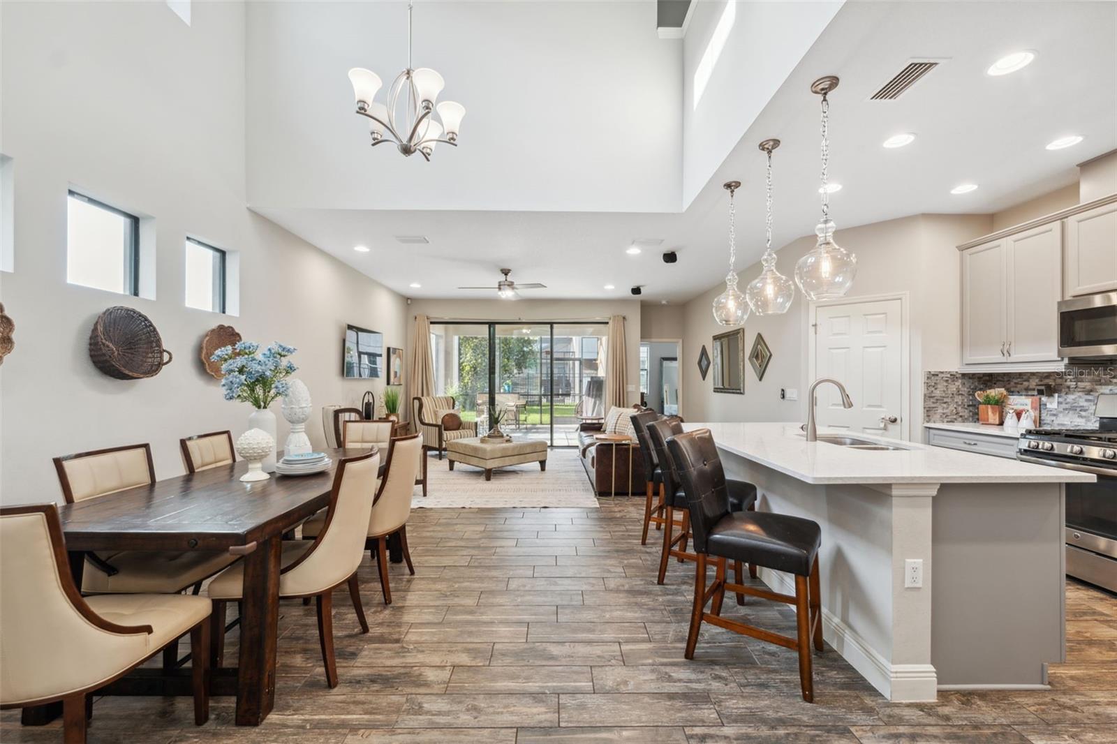 Main living area is open to above