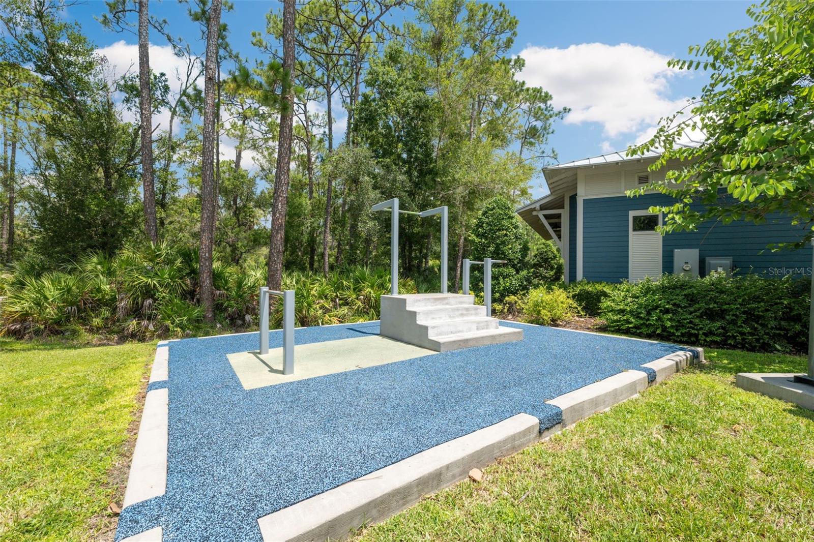 Workout stations on trails around the community