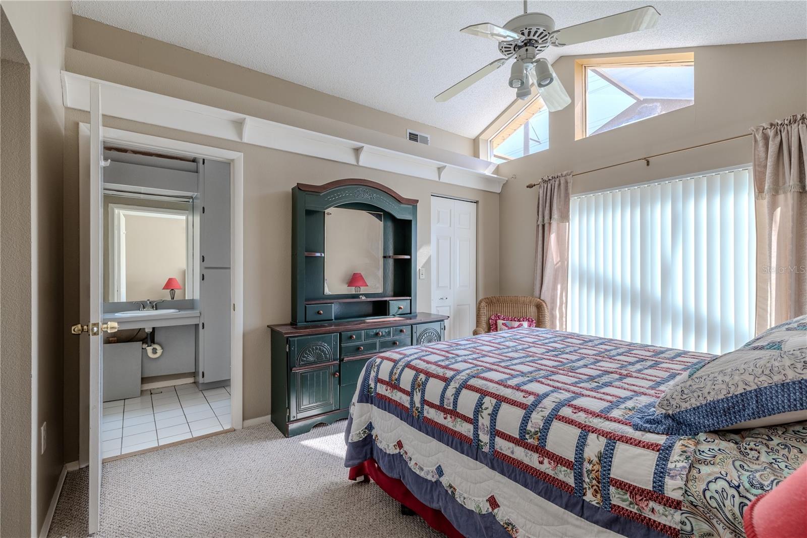 The primary bedroom has a walk-in closet and ensuite jack and jill bath.