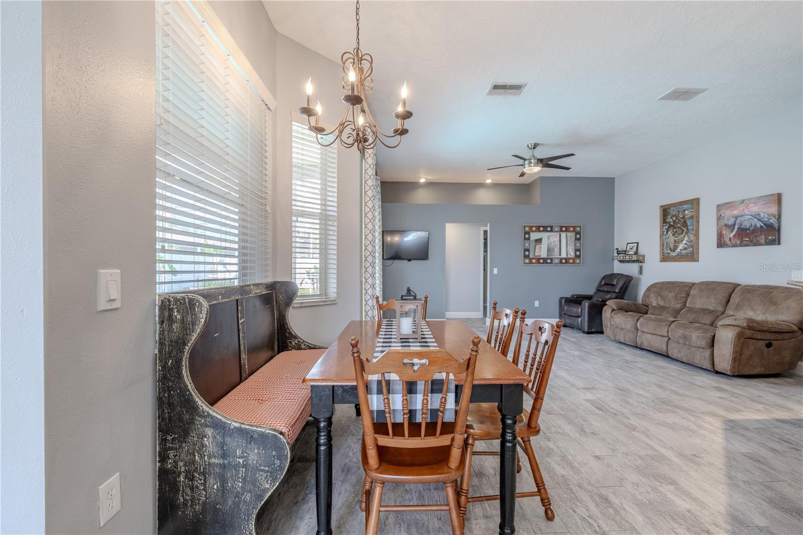 The breakfast nook.