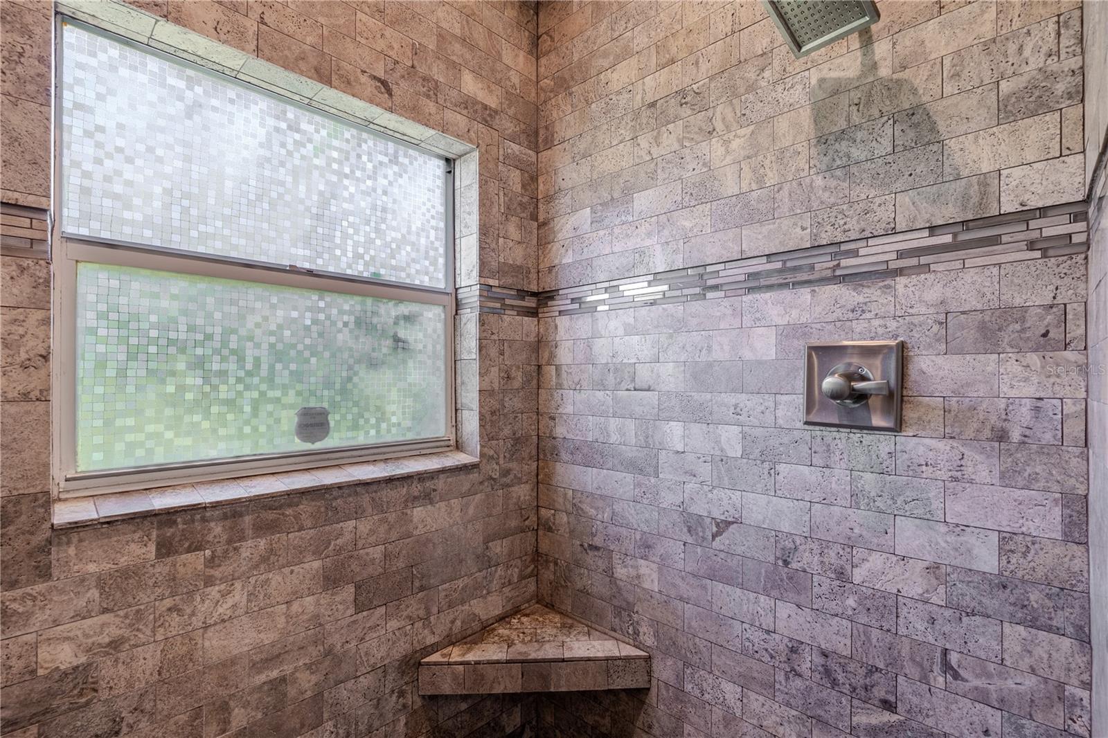 The primary bath shower.