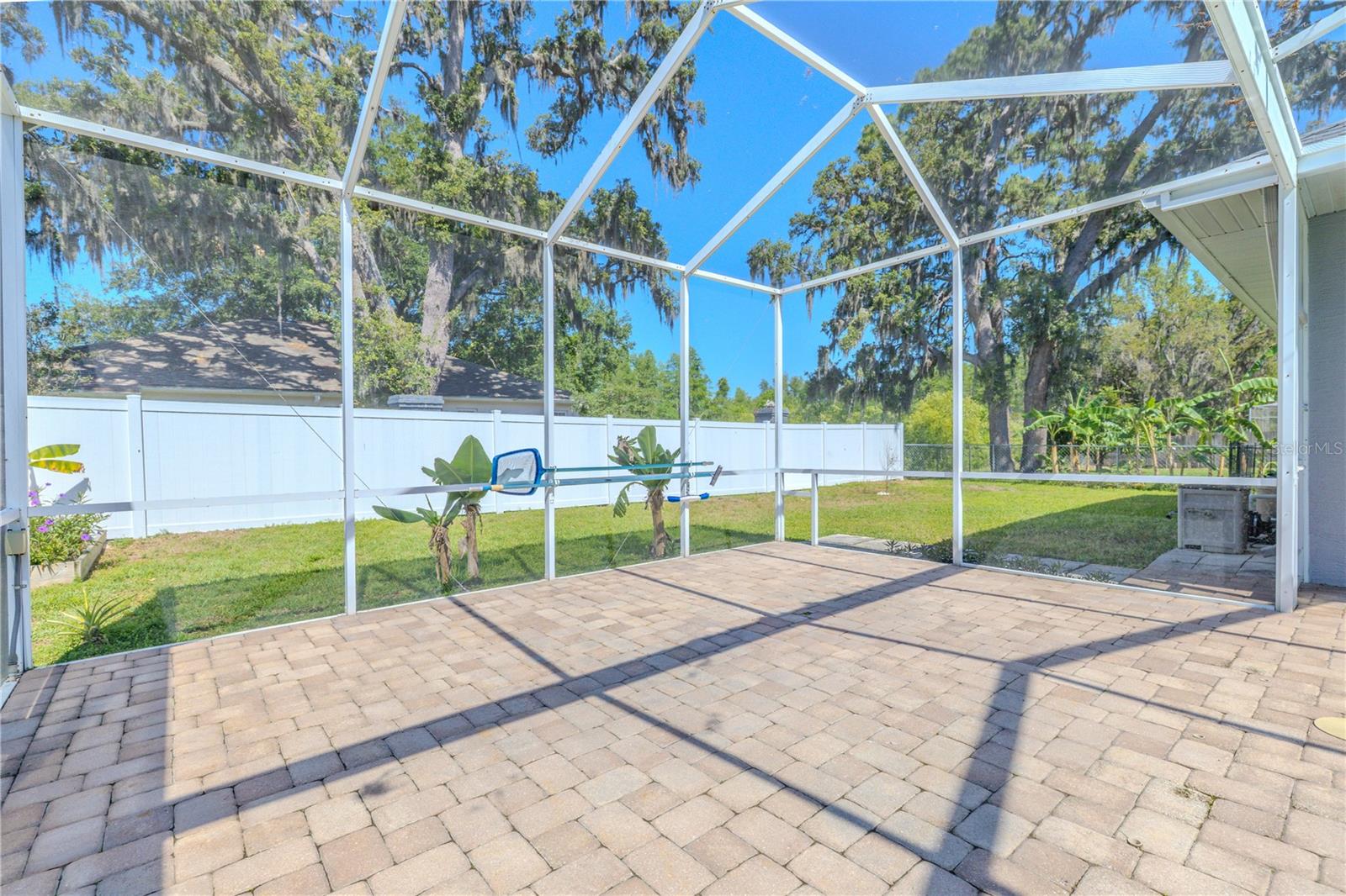 Lanai and backyard