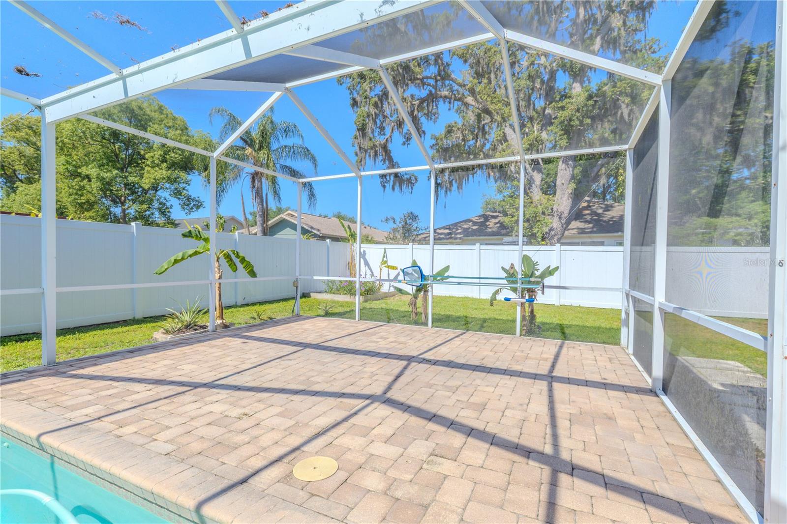 Lanai and back yard