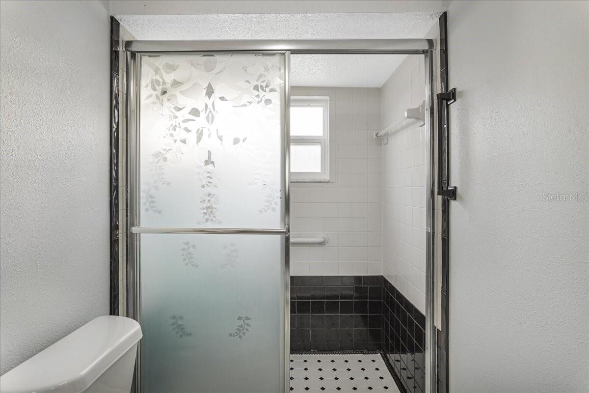 walk in shower with window for natural light