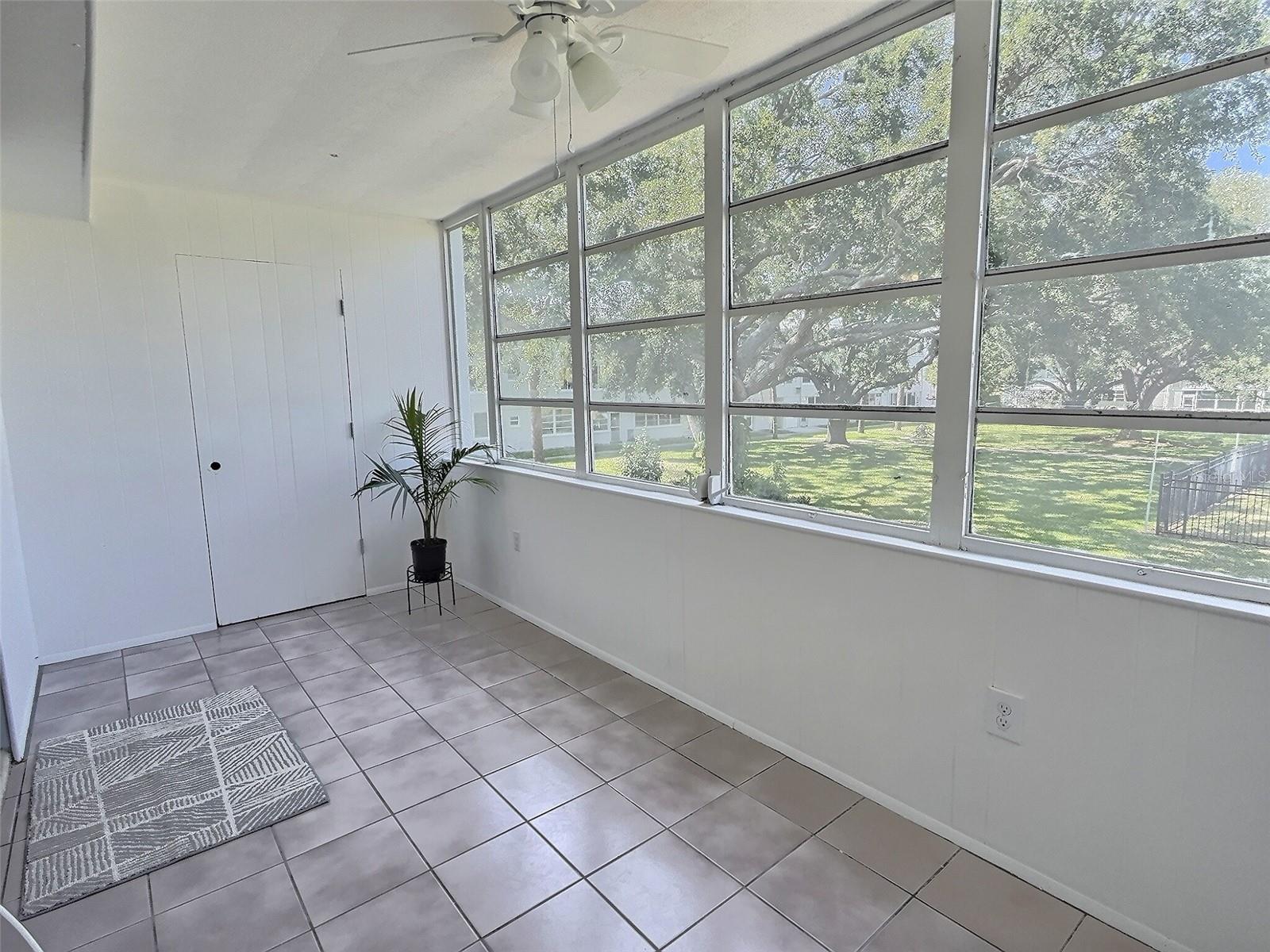 Large storage closet at the end of the Florida room.