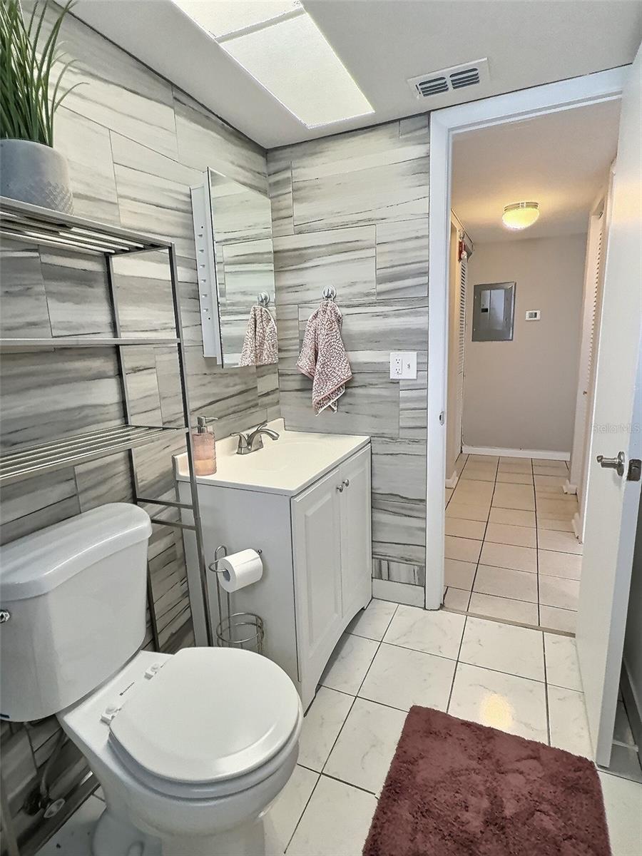 From bathroom, looking down hallway.