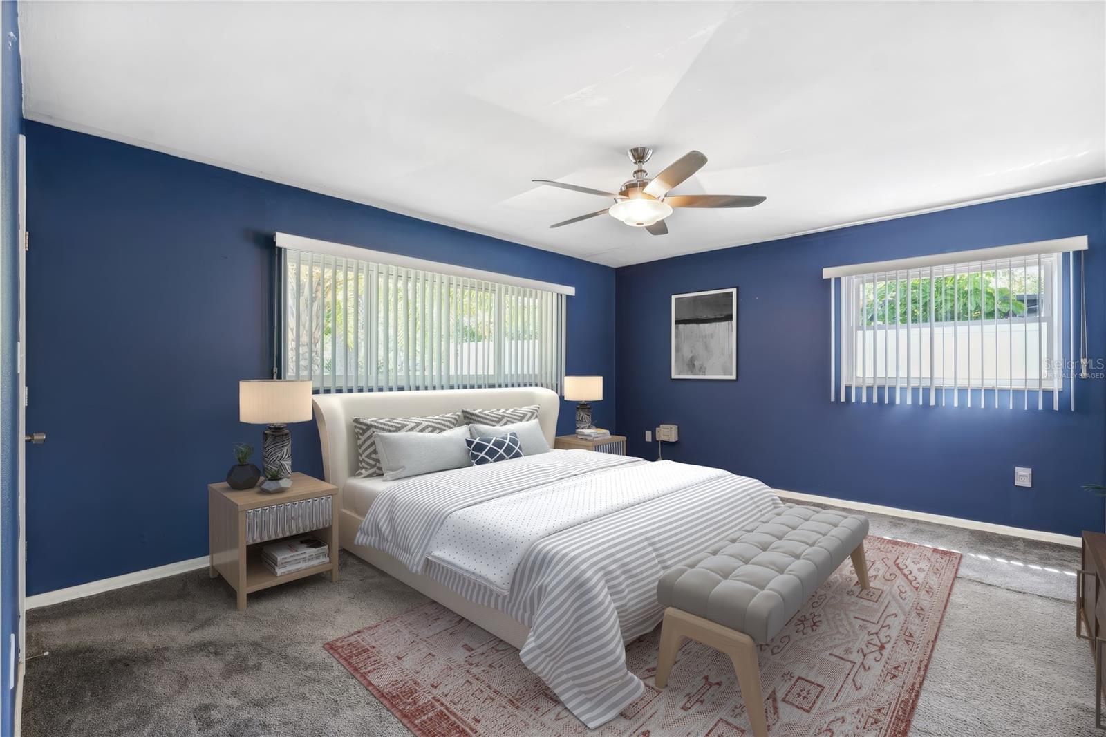 Virtually staged - Primary bedroom