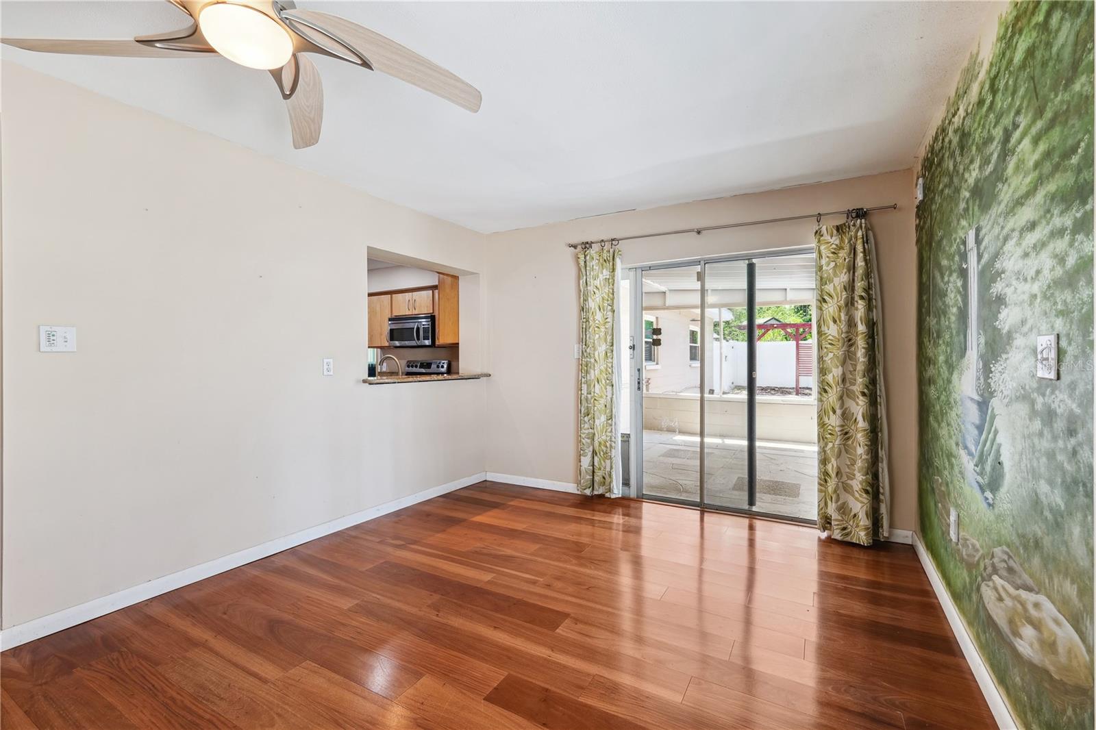 Family room on side of kitchen