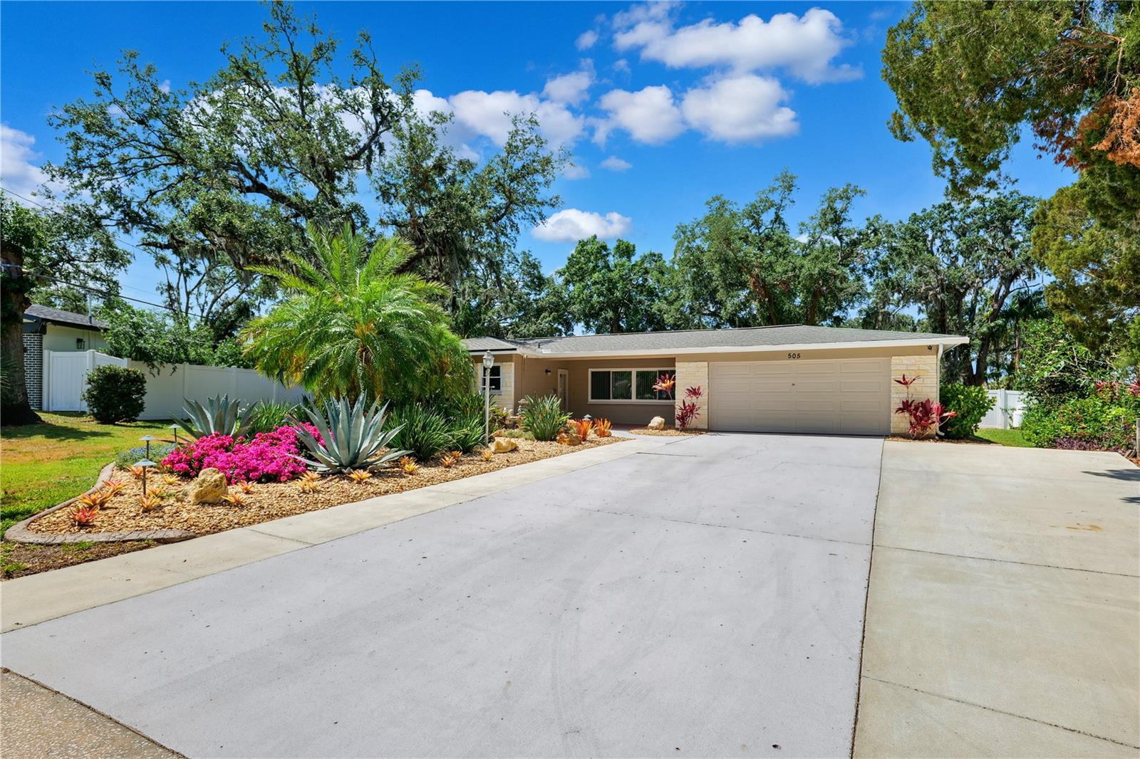 Expansive driveway