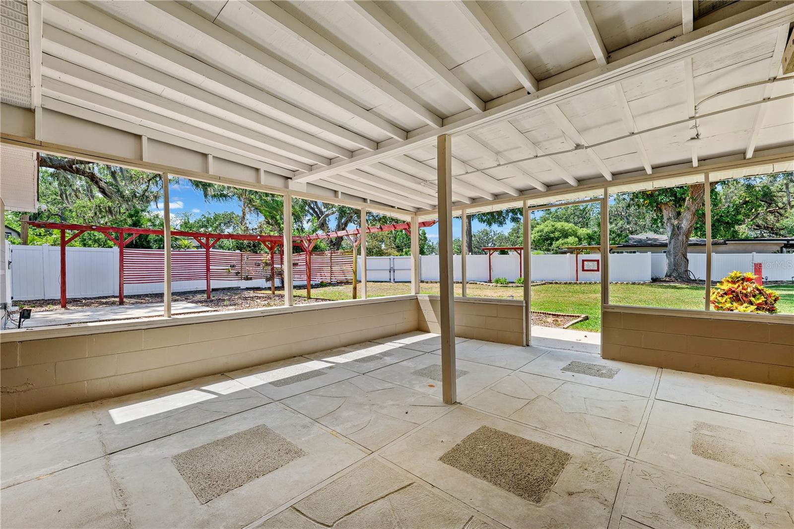 Covered back patio