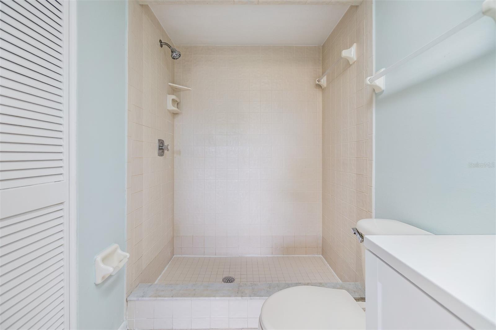 Master Shower and Linen Closet