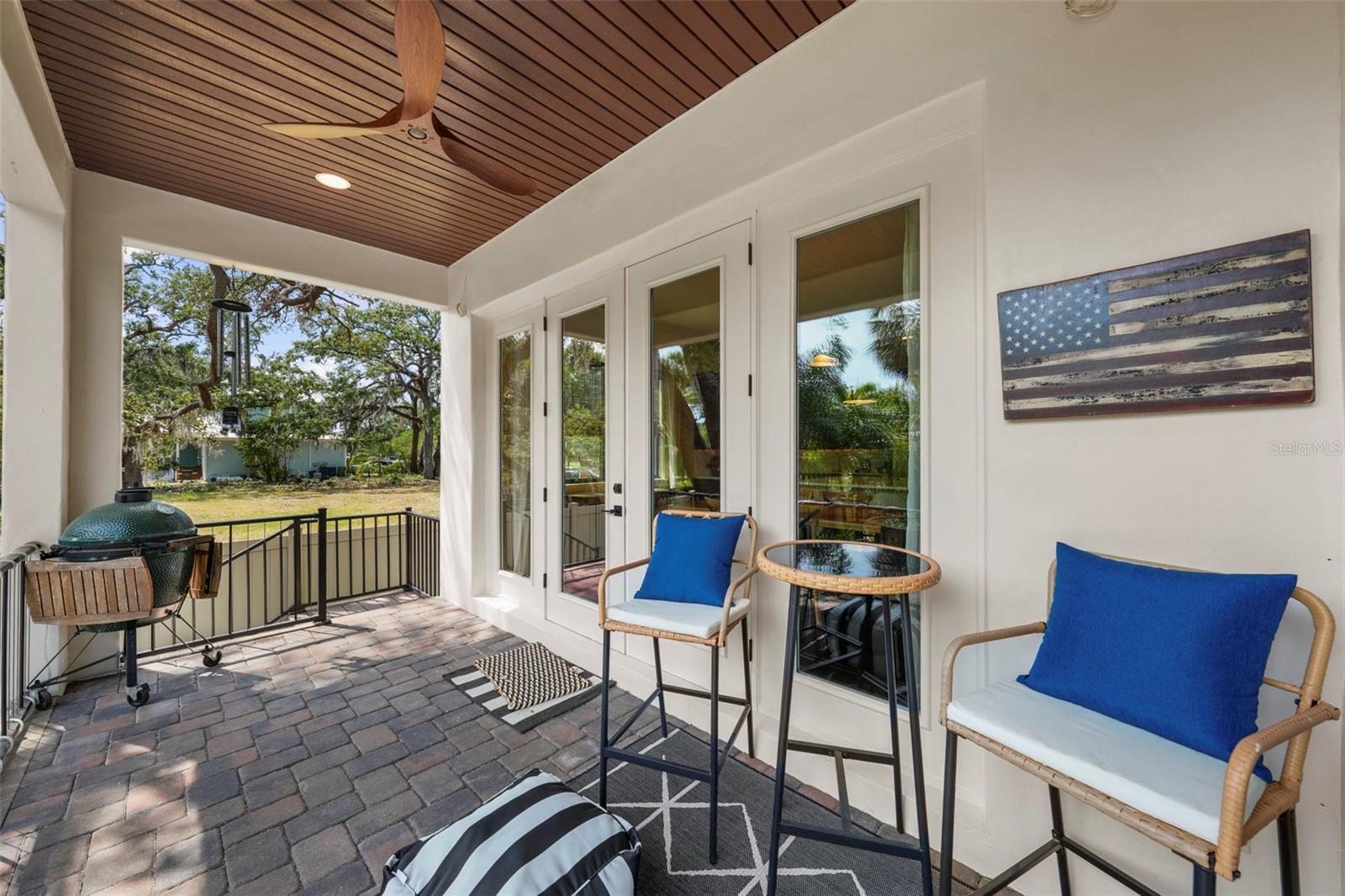 Back outside, relax on the back patio