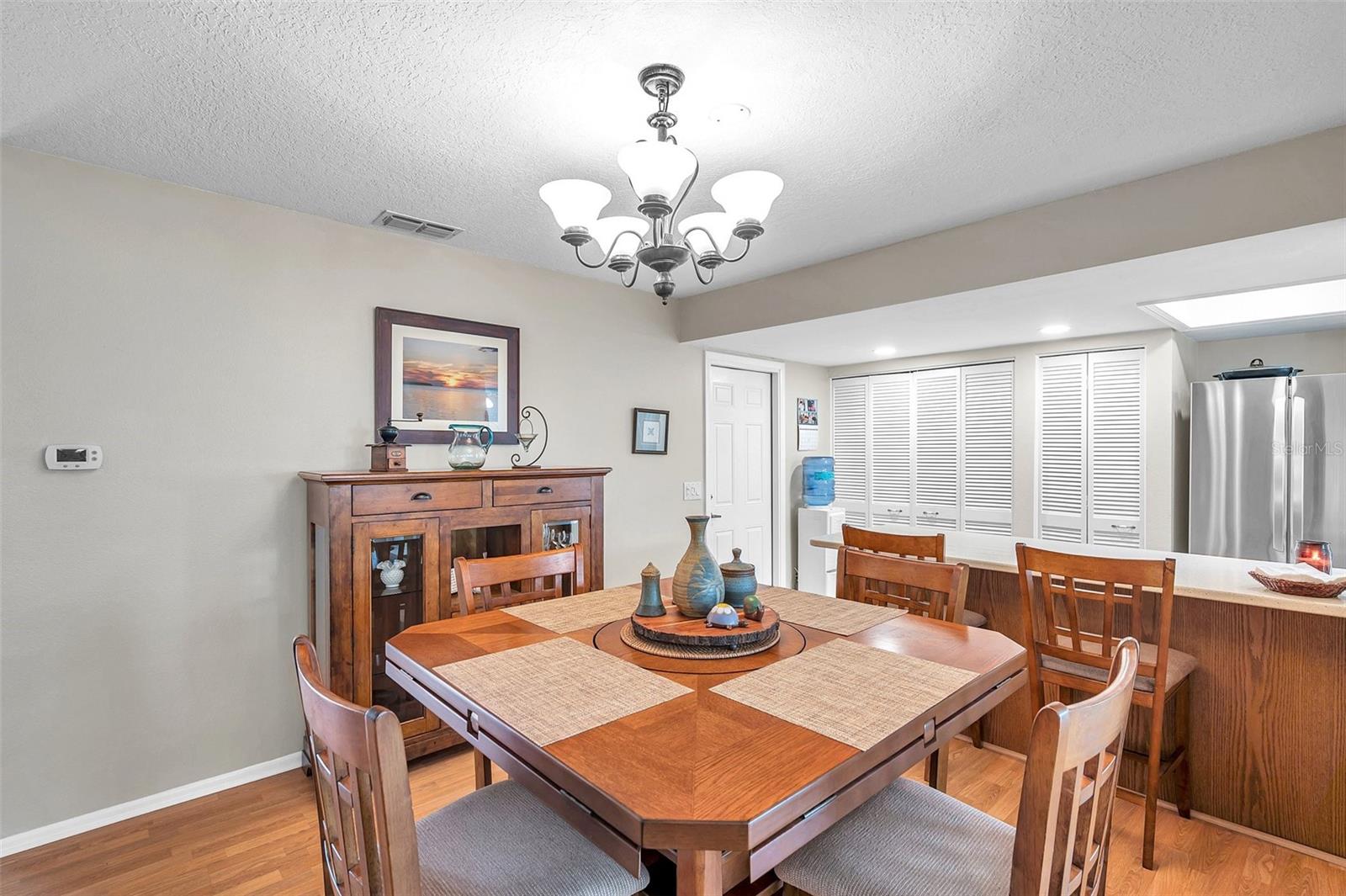 Dining area open to kitchen