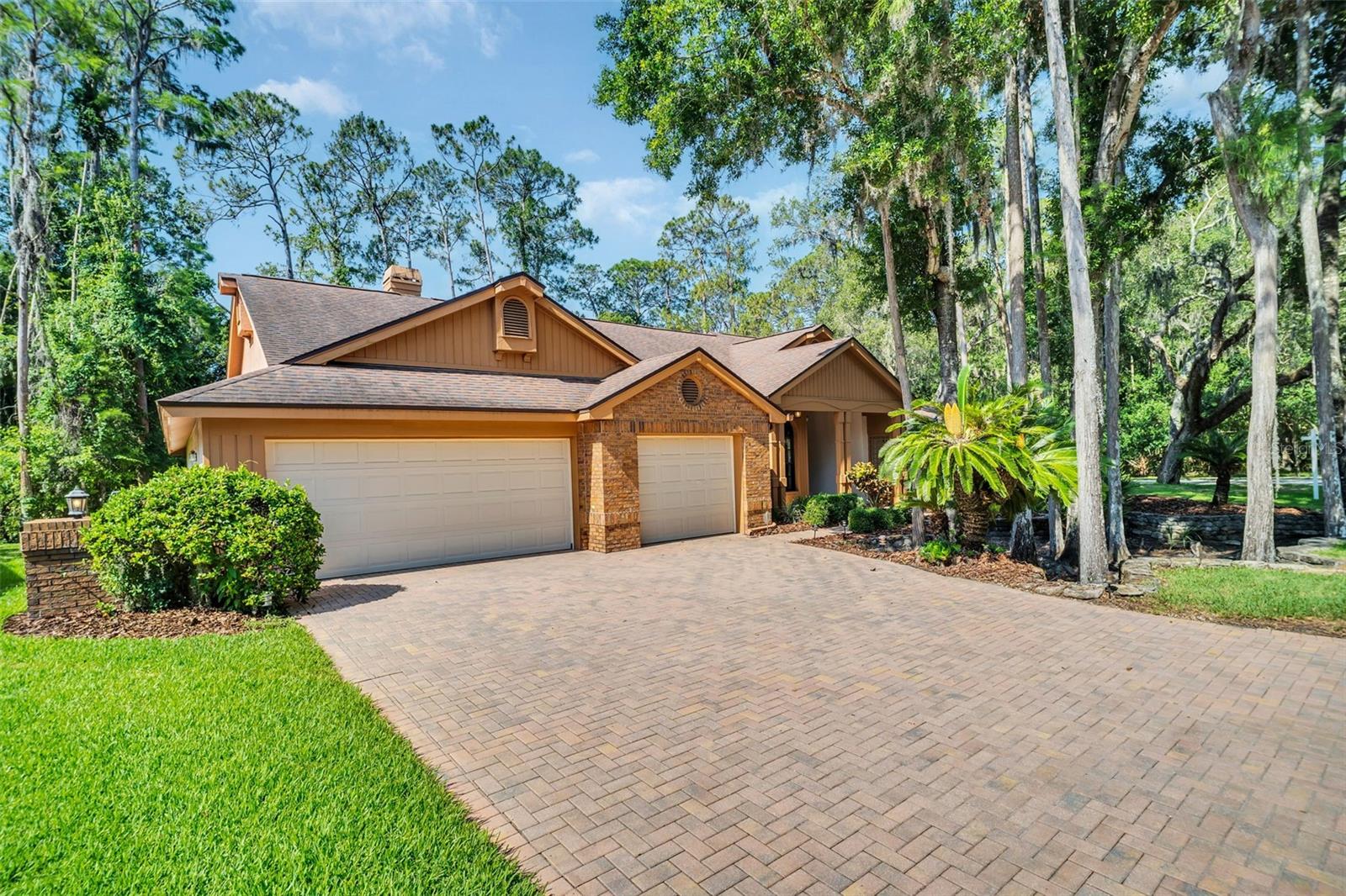 Front, 3-car Garage