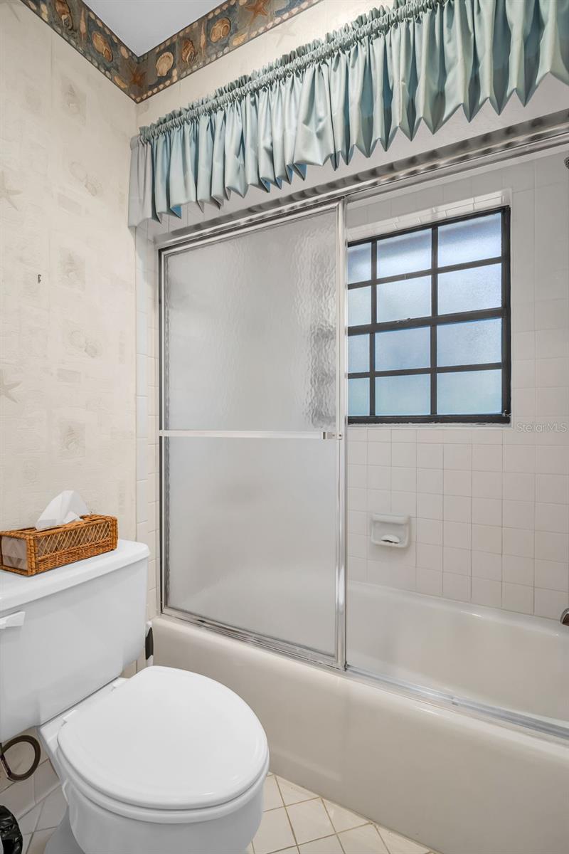 Guest bath, pool access