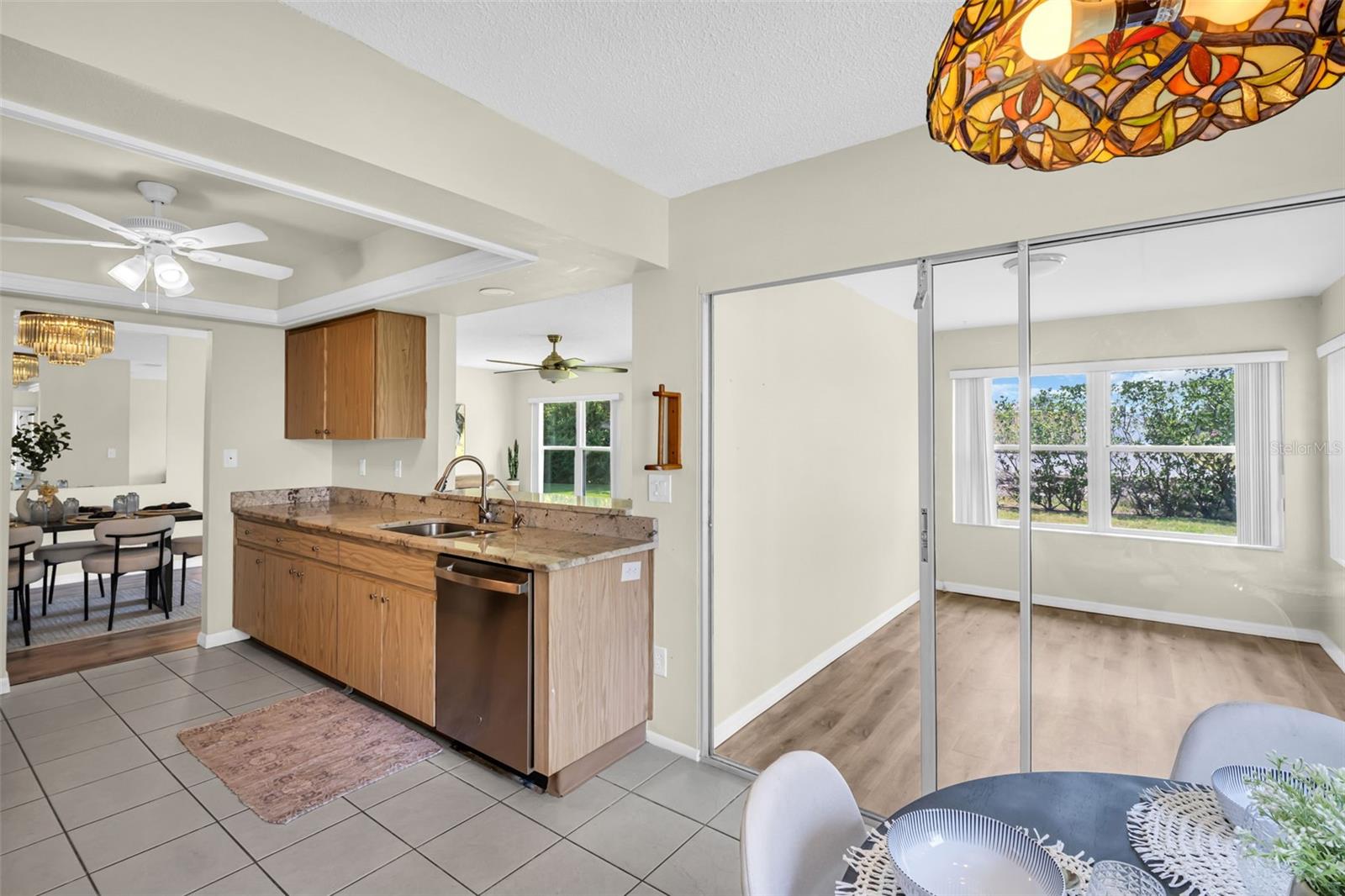 Kitchen, bonus room to the right