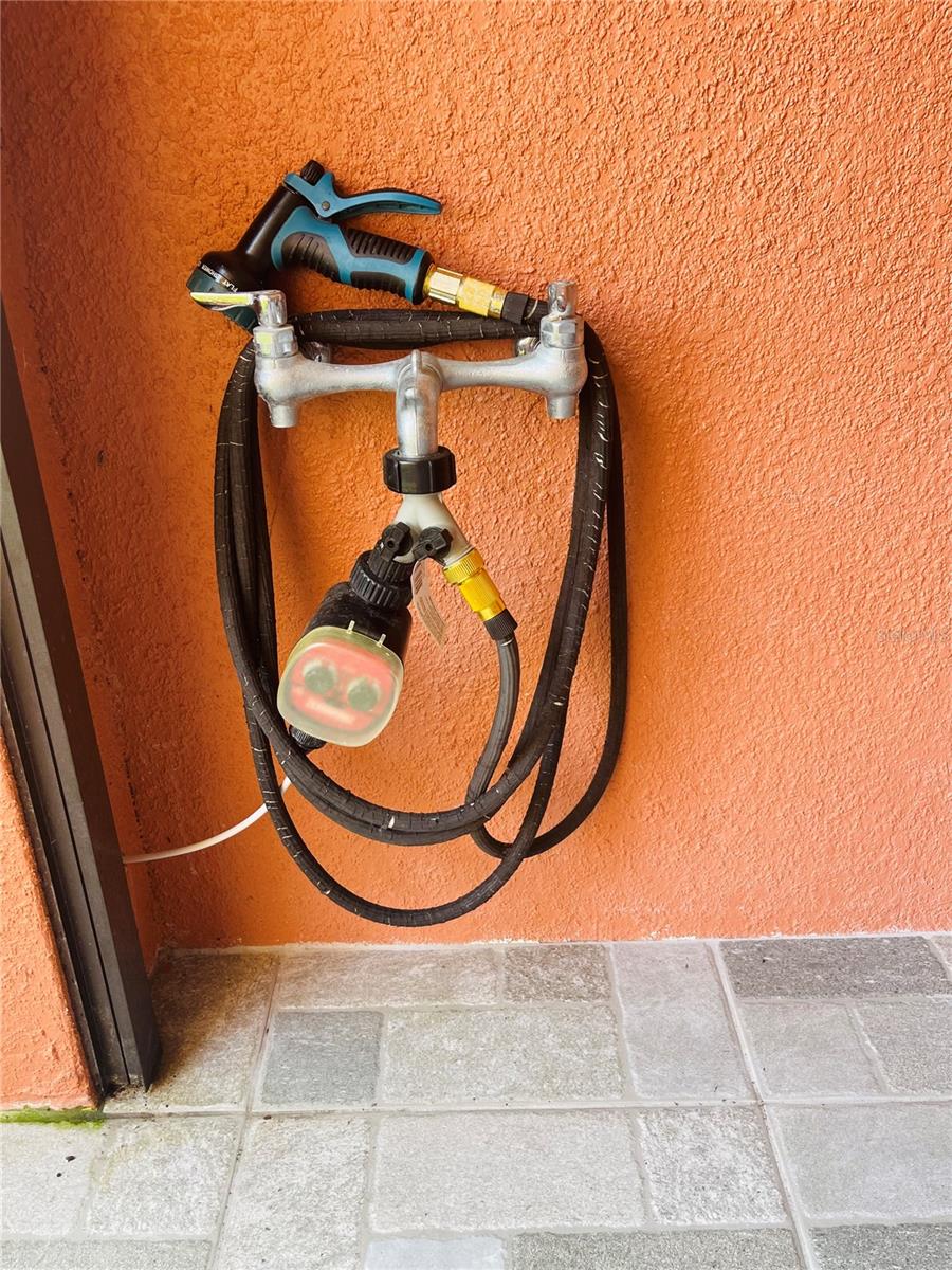 Custom Lanai plumbing with warm water access