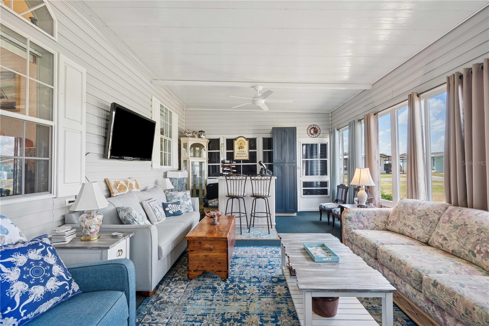 Family room is off the living room.