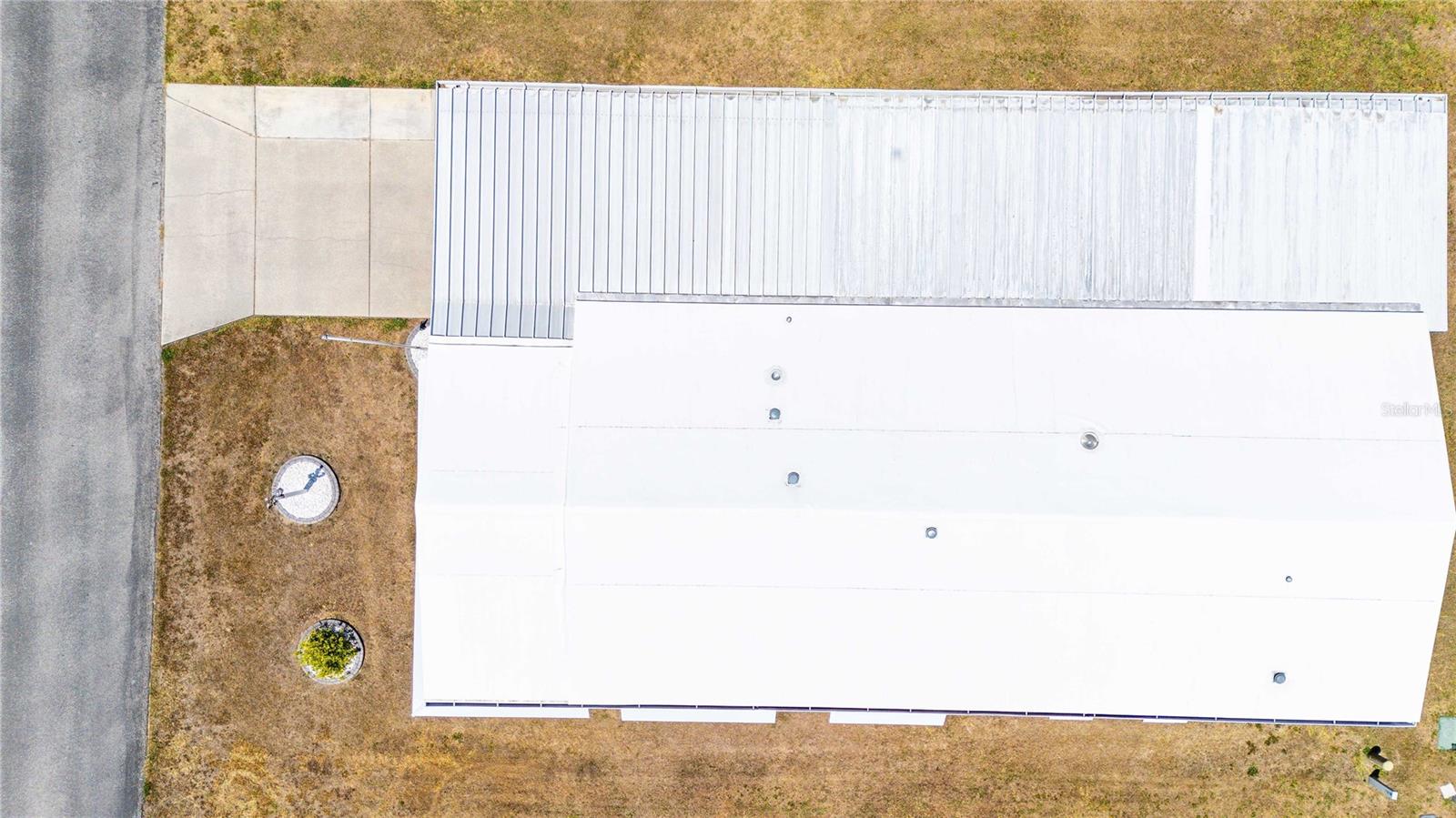 TPO membrane roof undated in 2020.