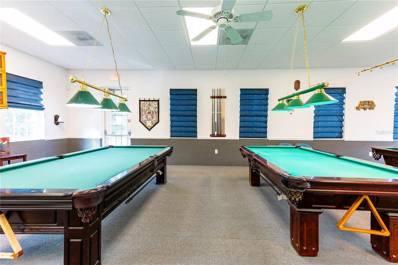 Billiards area in community.
