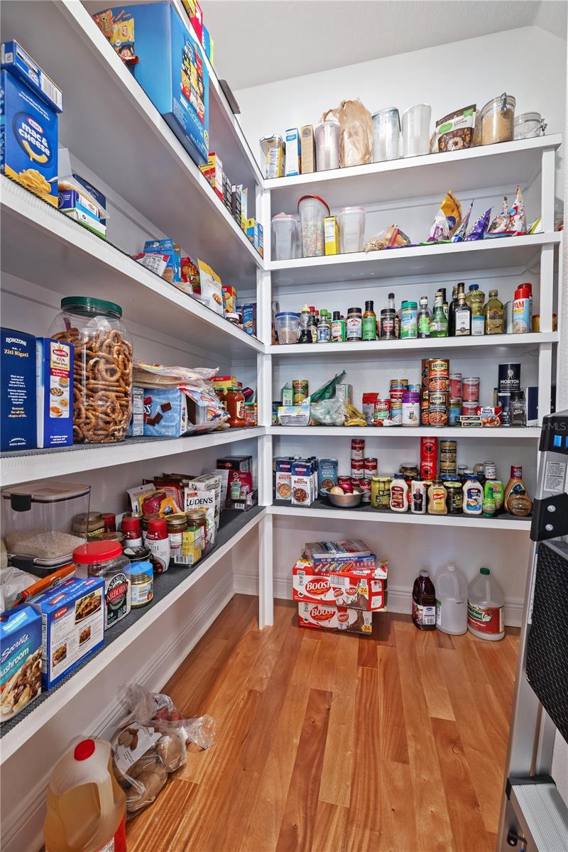 Walkin Pantry with Custom Shelves